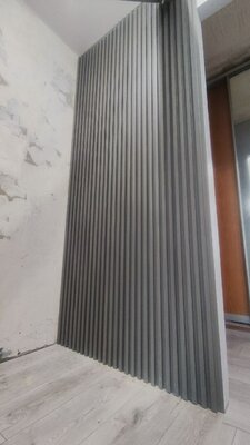 Рейка декоративна WPC стінова 3000х165х23мм Сталева сіра