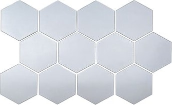 Дзеркальний декор акриловий самоклеючий 85х95мм срібло, 12шт